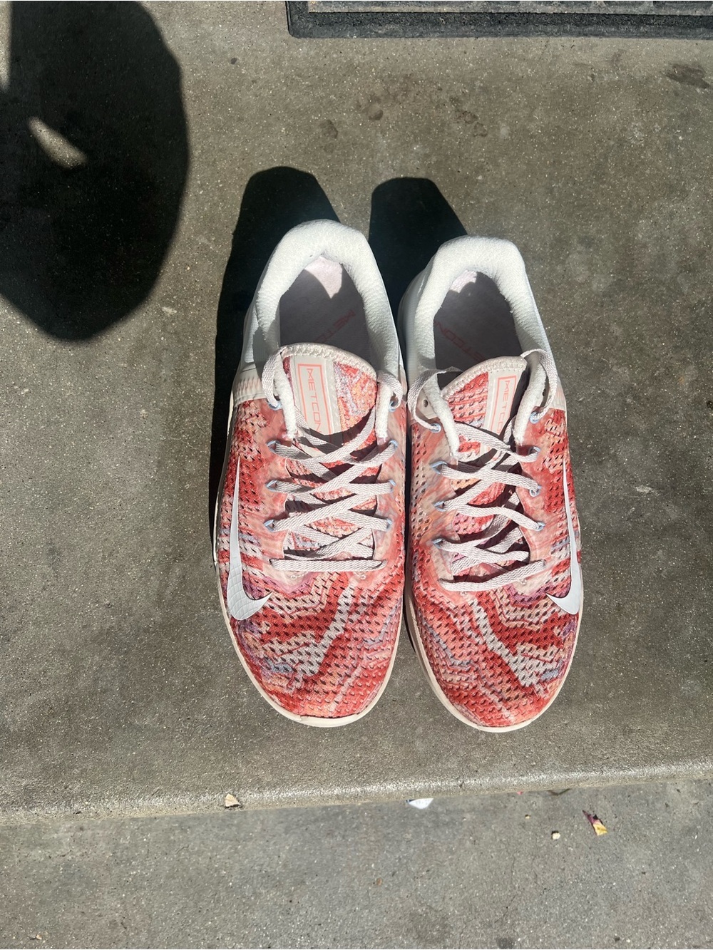 Nike Coral and White Knit Running Shoes